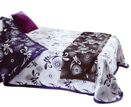 Colchas reversibles Rocío morada. Cama: 90, 135