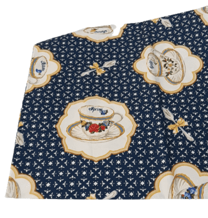 Mantelería tazas azul 150 x 150 + 4 - 1