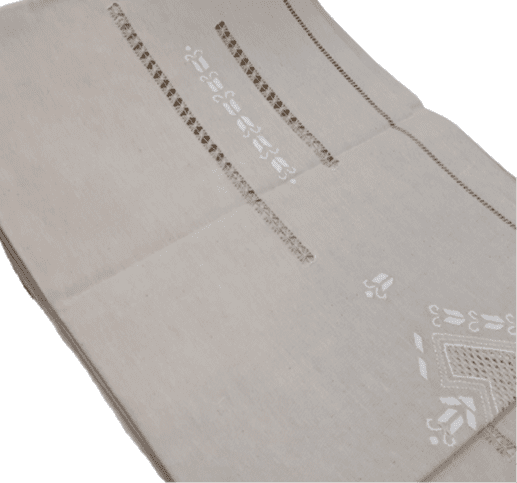 Mantelería lino bordado 180 x 315 + 12 - 4