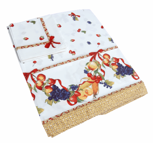 Mantelería Frutas 150 x 150 + 6