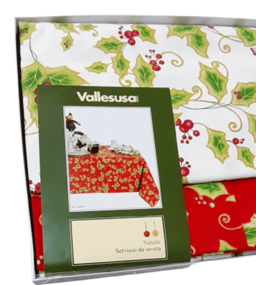 Mantelería Navidad Acebo cruda - 2