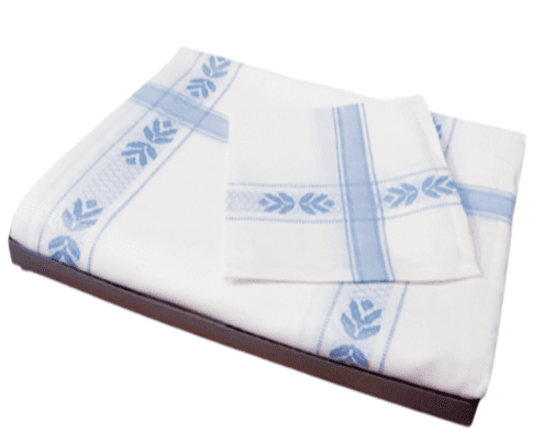 Mantelería azul 150 x 300