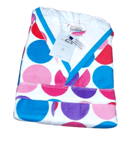 Albornoz terciopelo Lunares. Tallas: 8 y 12