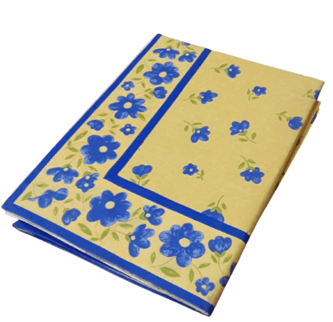 Mantelerías Amarillas flores azules - 2