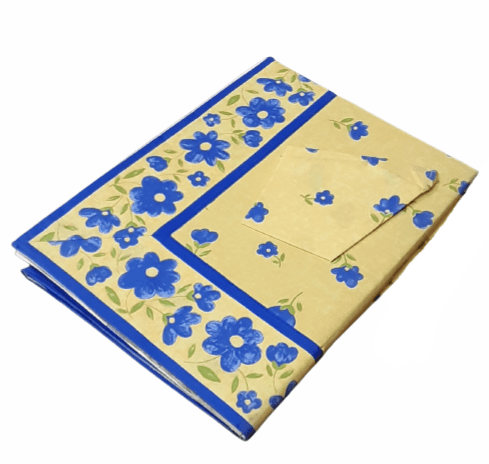 Mantelerías Amarillas flores azules - 3