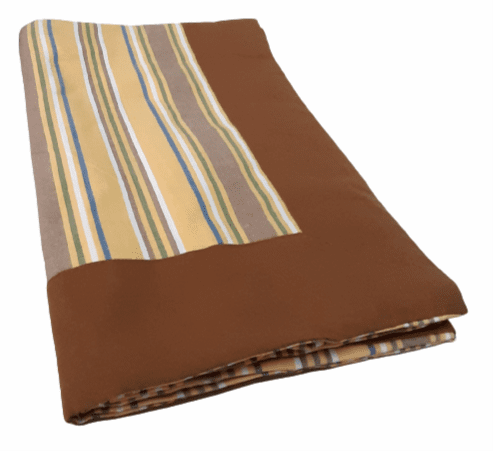 Mantelería rayitas marrón 180 x 225 + 8 - 1