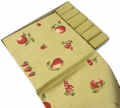 Mantelería Verde manzanas 150 + 6 - 1