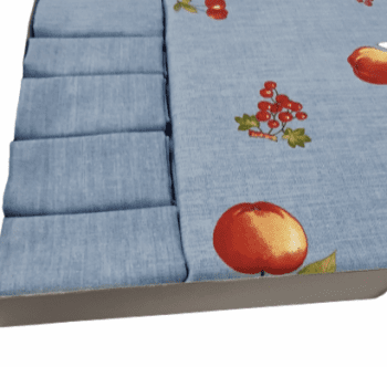 Mantelería manzanas Azul 150 x 150 + 6 - 1