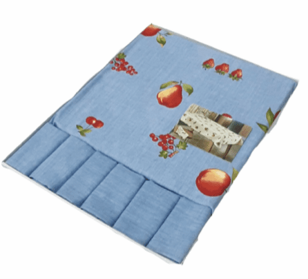 Mantelería manzanas Azul 150 x 150 + 6 - 2