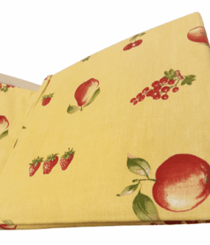 Mantelería manzanas Amarilla 150 x 150 + 6 - 1