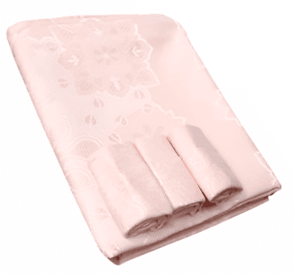 Mantelería jaquard rosa 150 x 150 + 6 - 1