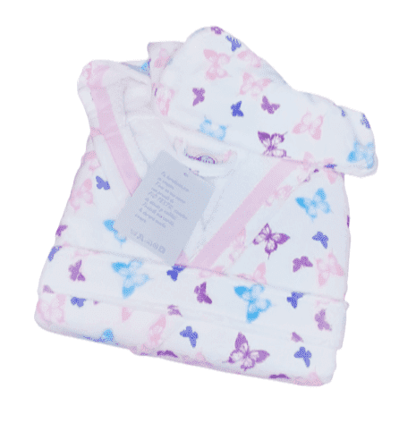 Albornoz terciopelo Mariposas.  Talla 8 - 3