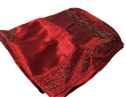 Tapete granate con pedrería 135 x 135 - 3