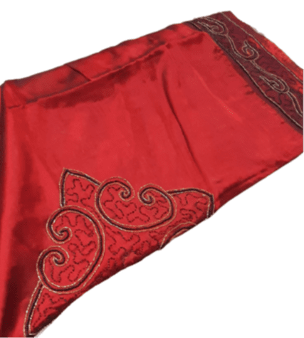 Tapete granate con pedrería 135 x 135 - 5