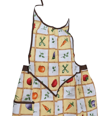 Delantal artesanal frutas Amarillo