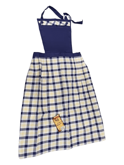 Delantal artesanal cuadros Azul - 1