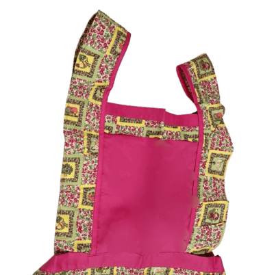 Delantal artesanal volante rosa fucsia - 2