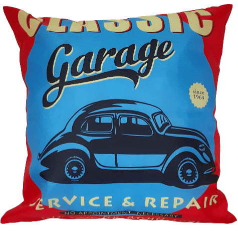 Funda cojín rojo coche 45 x 45
