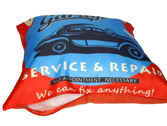 Funda cojín rojo coche 45 x 45 - 1