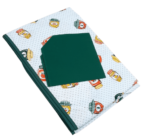 Mantel verde tarros 160 x 250