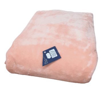Manta terciopelo rosa salmón - 2