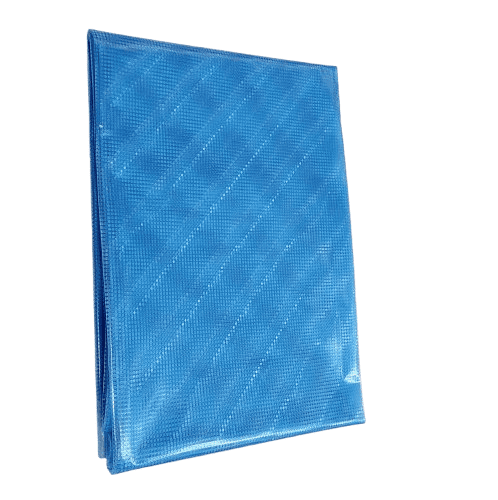 Cortina de baño azul efecto cristal - 1