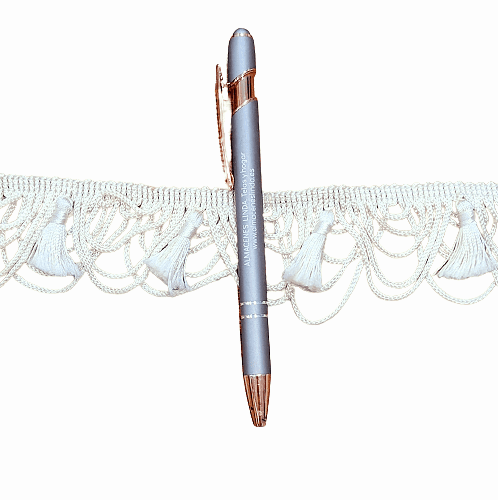 Flecos ondas borlas beige - 2