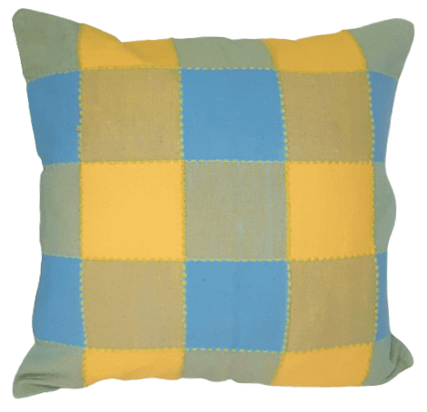 Fundas cojín cuadros amarillos 45 x 45