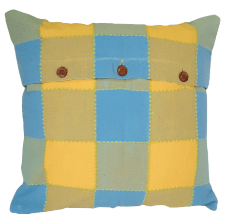 Fundas cojín cuadros amarillos 45 x 45 - 1