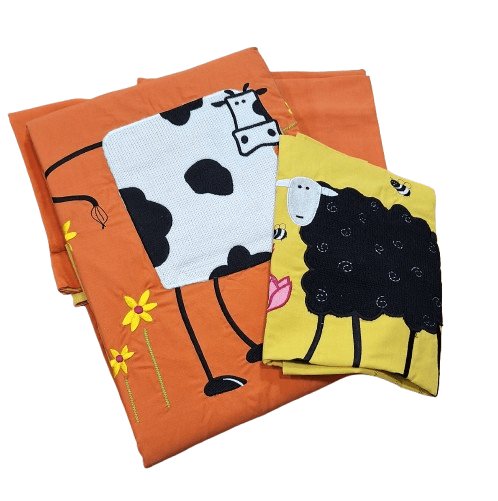 Funda Nórdica infantil naranja bordada