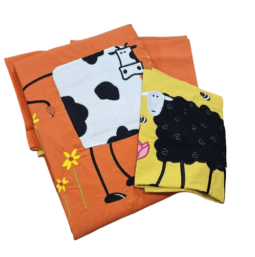 Funda Nórdica infantil naranja bordada - 1