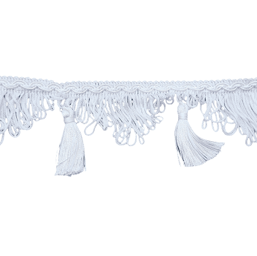 Pasamanería Flecos  blancos 6,5
