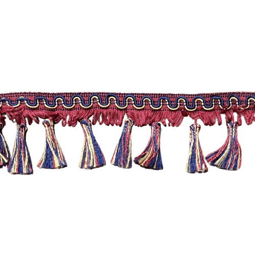 Flecos granates, azul y ocre 5