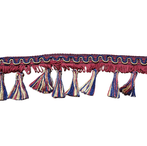 Flecos granates, azul y ocre 5 - 2