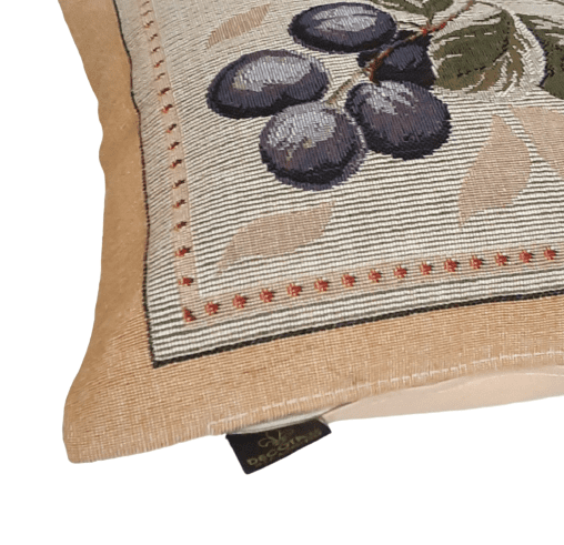 Funda cojín tapiz uvas 36 x 36 - 1