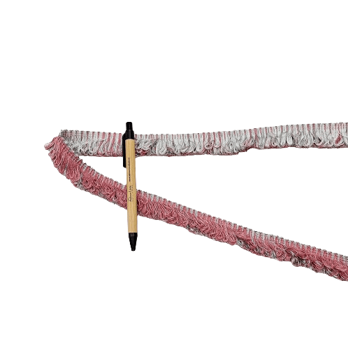 Flecos espumillón bicolor rosa y gris