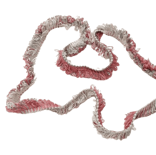 Flecos espumillón bicolor rosa y gris - 1