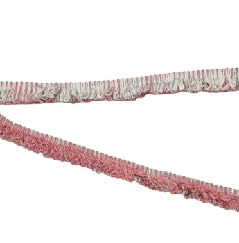 Flecos espumillón bicolor rosa y gris - 2