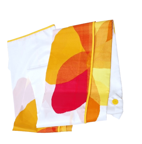 Cortina de baño Flores grandes naranjas - 1