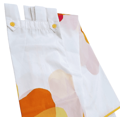 Cortina de baño Flores grandes naranjas - 2