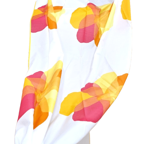 Cortina de baño Flores grandes naranjas - 3