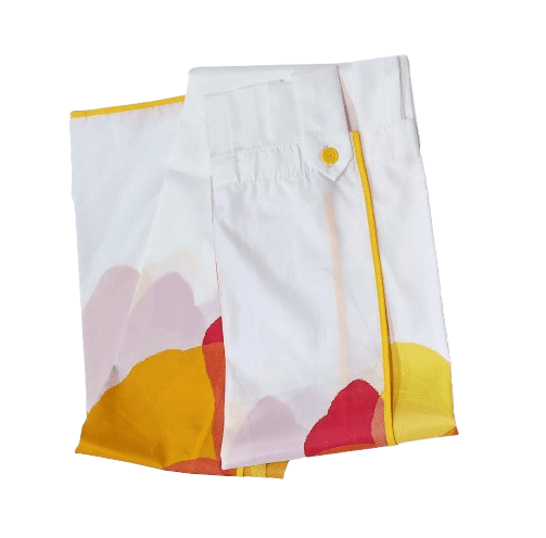 Cortina de baño Flores grandes naranjas - 4