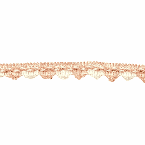 Galón algodón puquillo salmón y beige