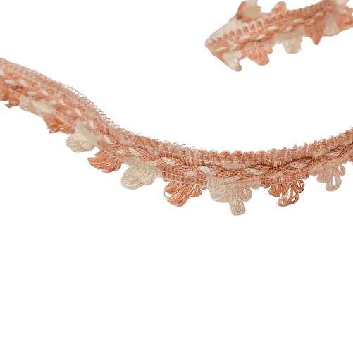 Galón algodón puquillo salmón y beige - 1