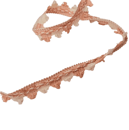 Galón algodón puquillo salmón y beige - 2