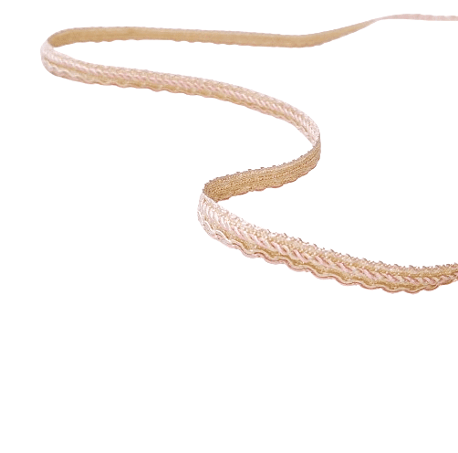 Galón finito decorativo rosa y beige