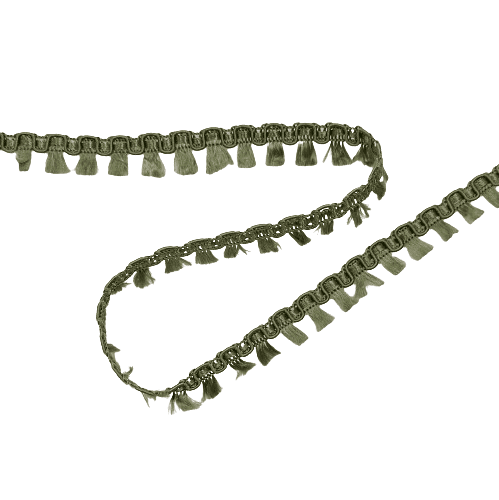Galón flecos verde oliva