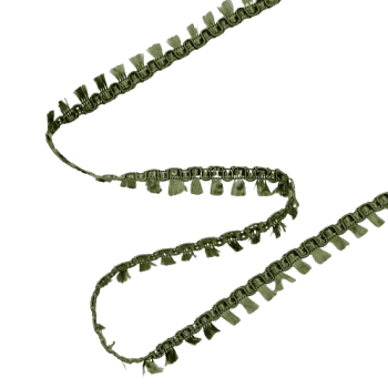 Galón flecos verde oliva - 3