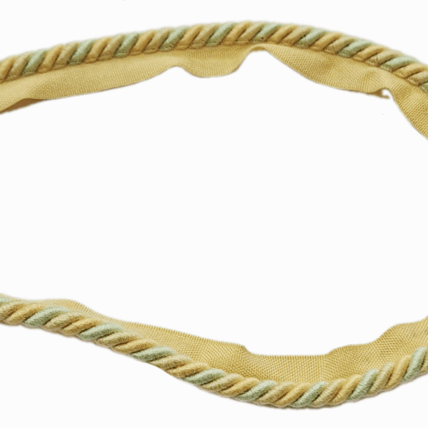 Cordón de algodón con pestaña amarillo y verde - 3