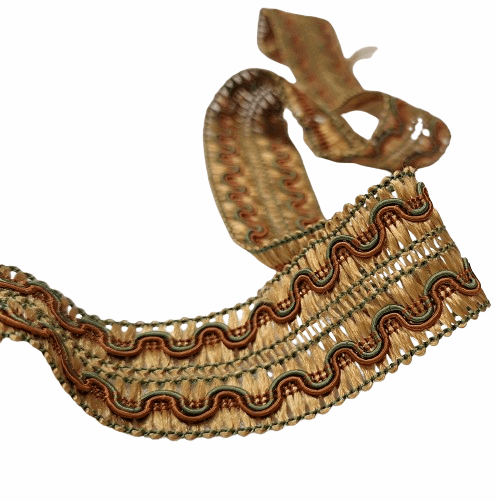 Galón doble oro viejo, teja y verde - 2